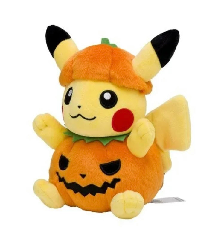 Pokemon Center Japan Halloween 2023 Pikachu Pumpukin Plush Stuffed Toy 8.3 in