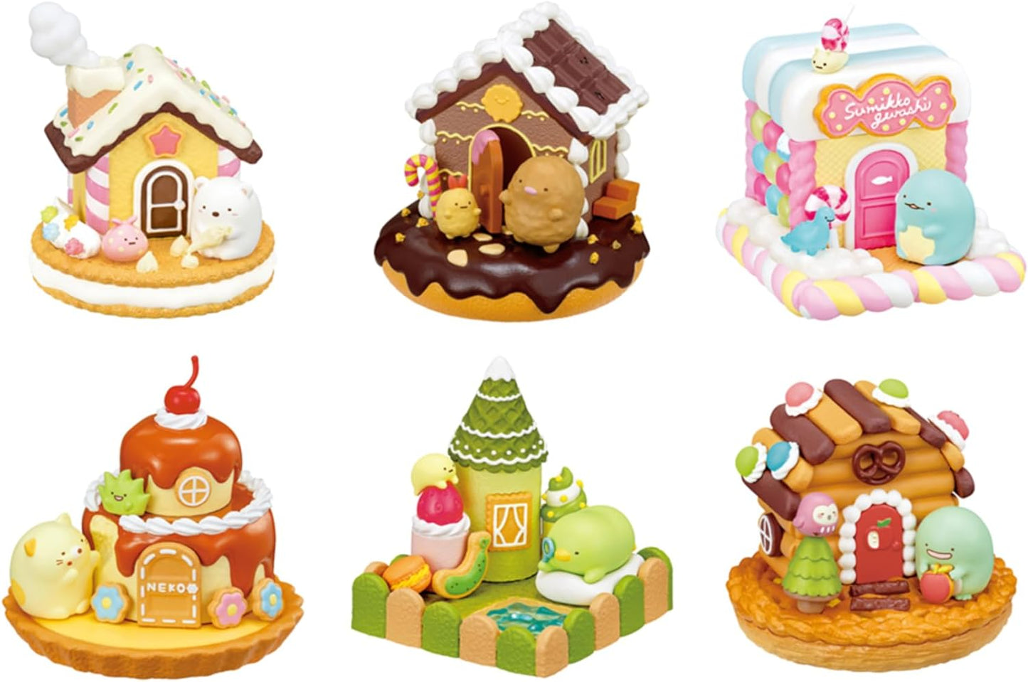 Re-Ment Sumikko Gurashi Candy House Miniature Full Set 6 pcs Rement