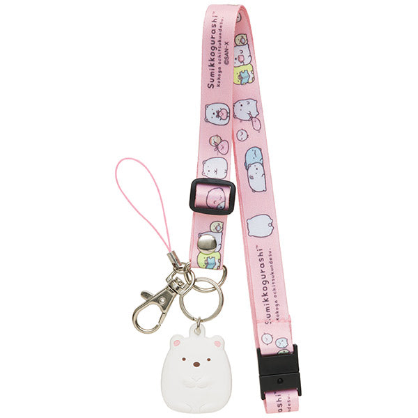 San-X Sumikko Gurashi Neck Strap Shirokuma, Neko, Tokage