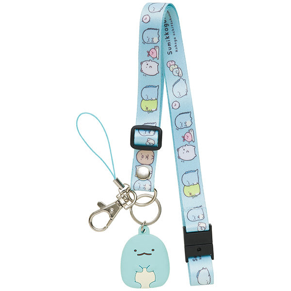 San-X Sumikko Gurashi Neck Strap Shirokuma, Neko, Tokage