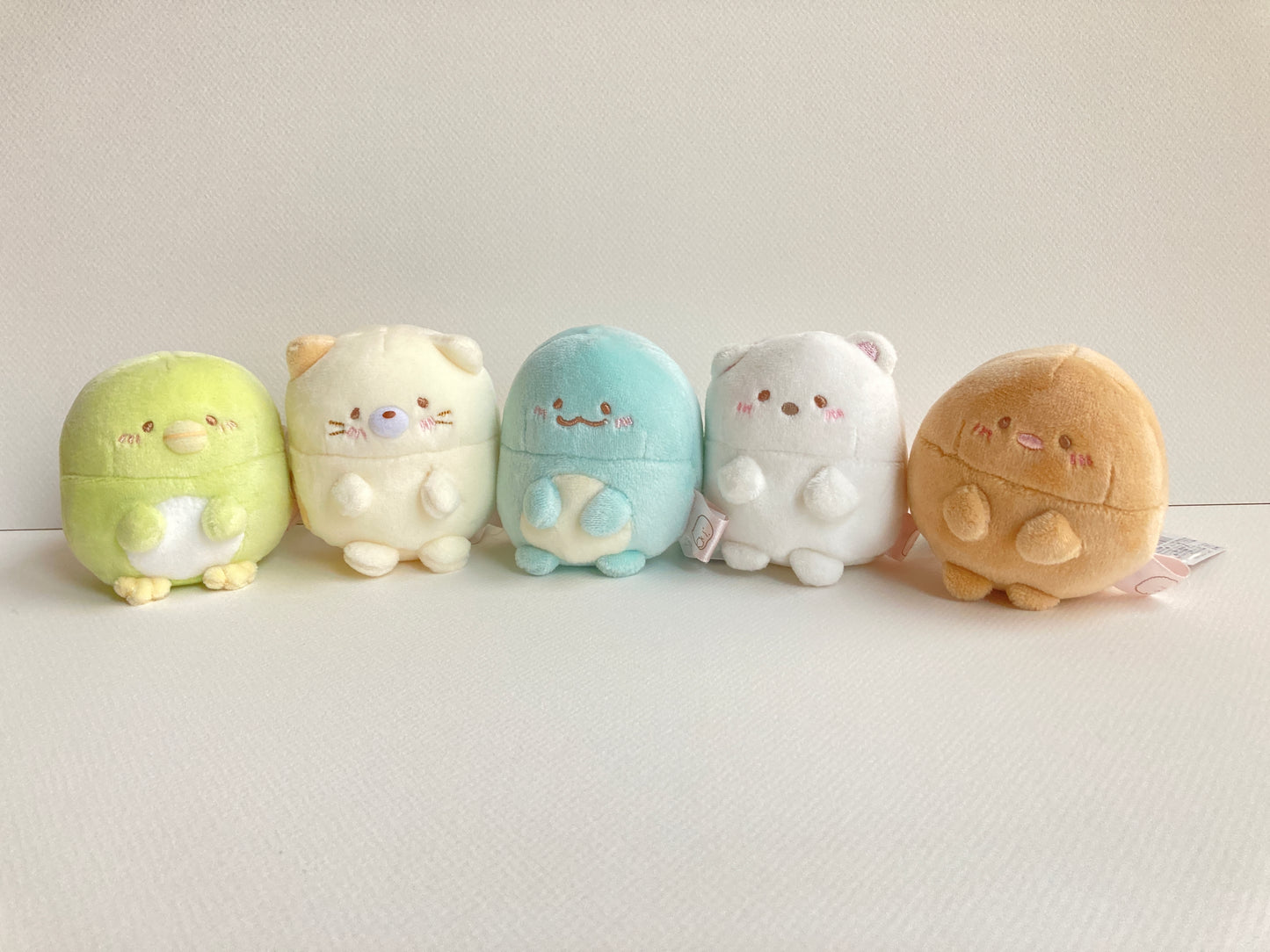 San-X Set of 5 Sumikko Gurashi Tenori Chubby Plushie Stuffed Toy MF78401