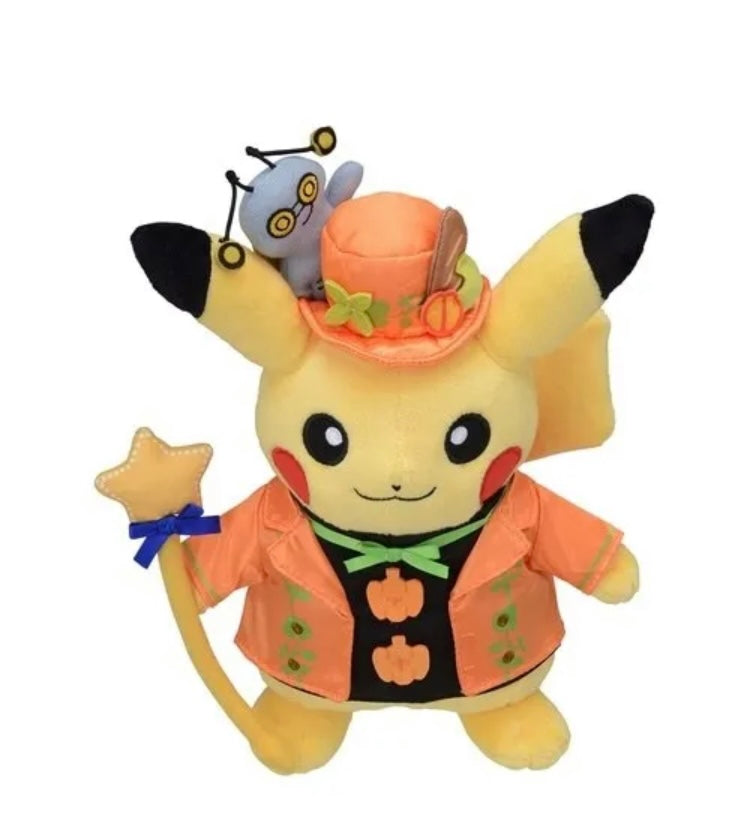 Pokemon Center Japan 2023 Paldea Spooky Halloween Pikachu Plush Stuffed Toy "9.6