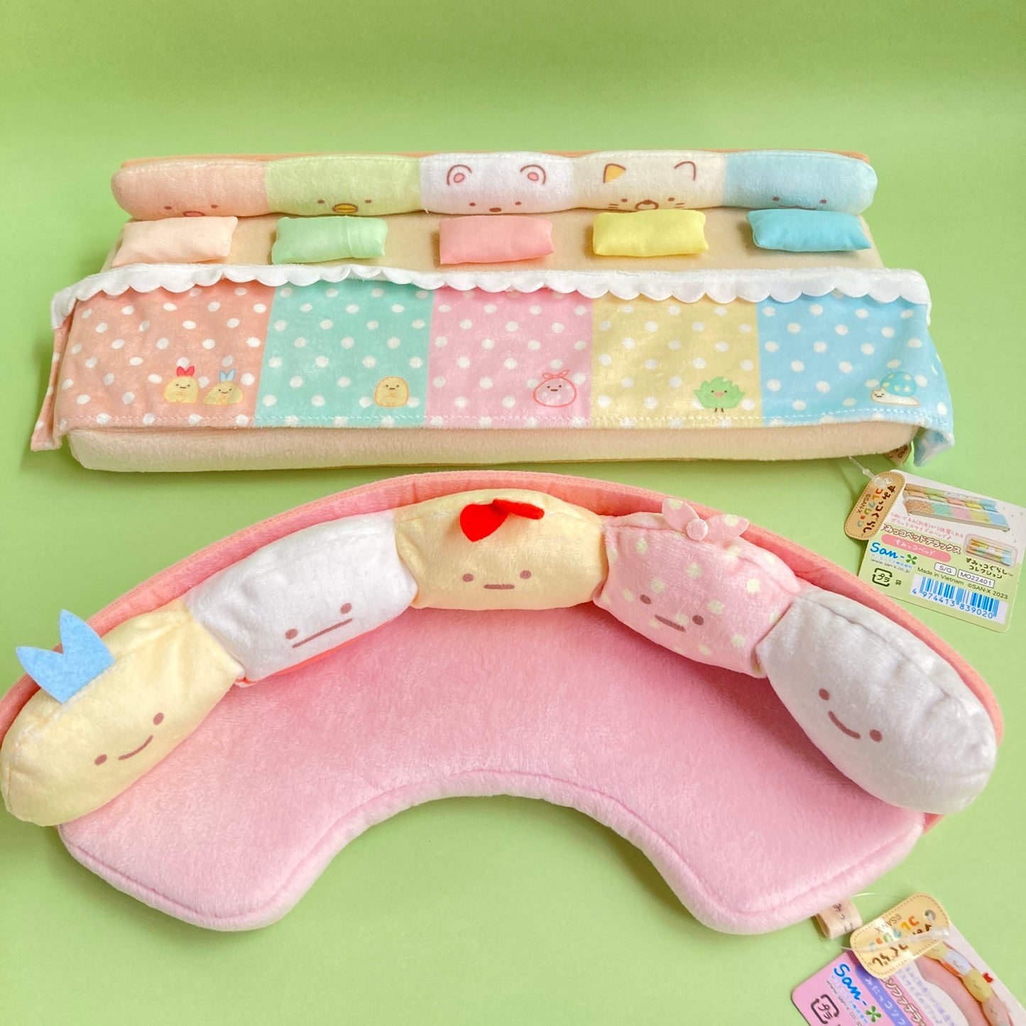 San-X Sumikko Gurashi Deluxe Bed (Sumikko Bed) & Deluxe Sofa (Minikko Sofa) Set for tenori plush toy