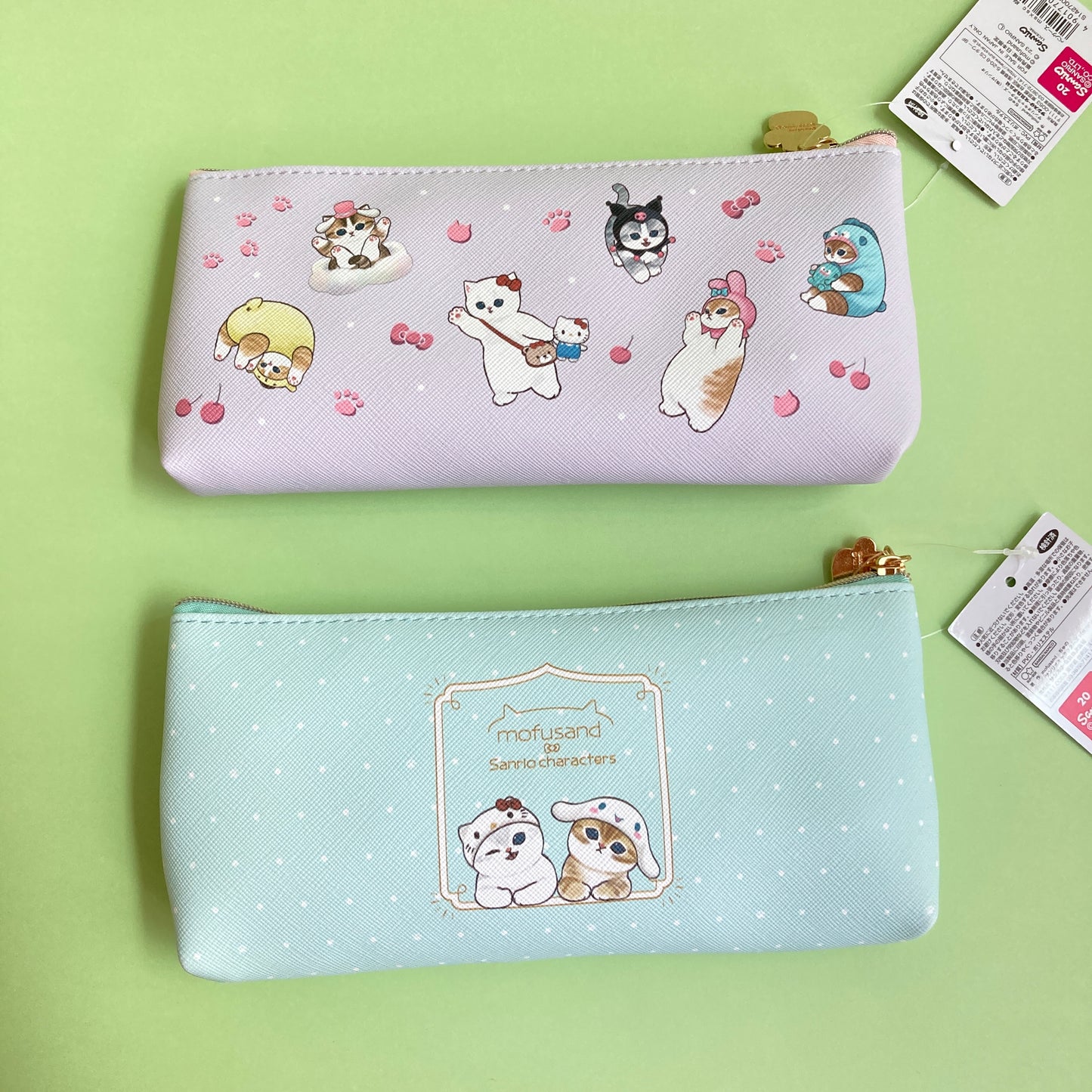 Limited mofusand × Sanrio characters Pen Case Hello Kitty, Kuromi, My Melody, Pompompurin, Cinnamoroll, Hangyodon