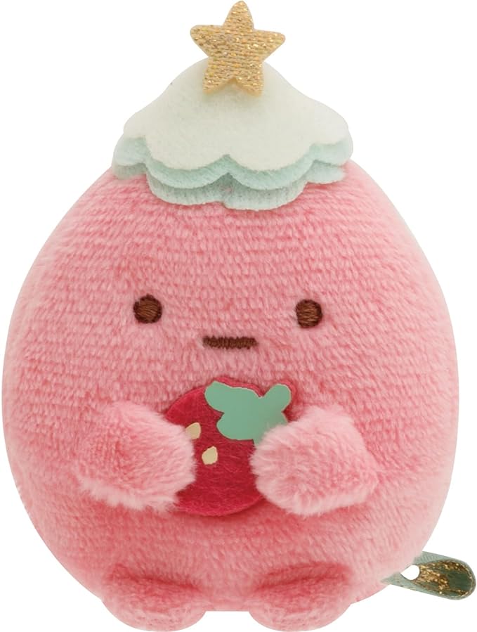 San-X Sumikko Gurashi Tenori Plush Toy Strawberry Christmas Cake & Tapioka MO22901