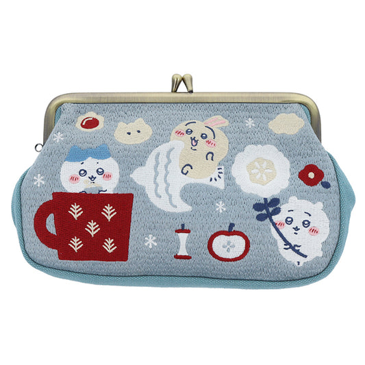 Chiikawa Pouch with a clasp Blue S2323656