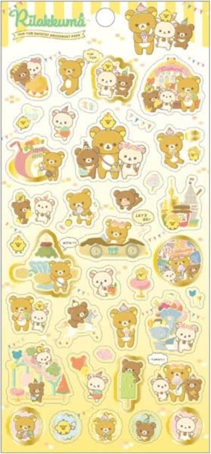 San-X Rilakkuma Stickers 1 Sheet