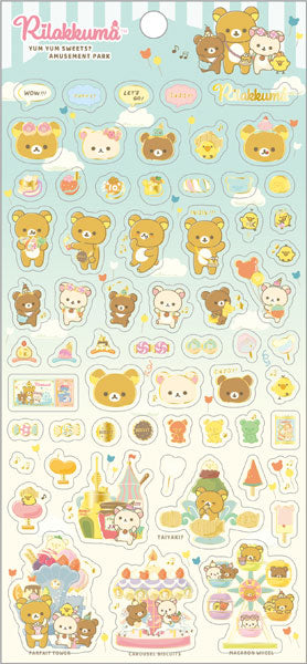 San-X Rilakkuma Stickers 1 Sheet