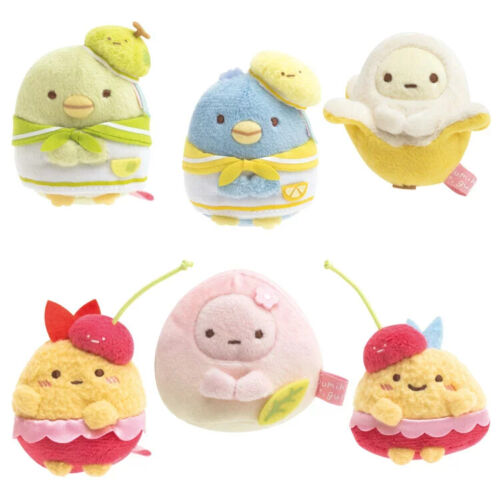 San-X Sumikko Gurashi  Tenori Plush Toy Set of 6 PenPen Fruits Vacation MF10601